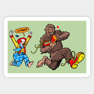 Bigfoot and Clown - Big Shoes to Fill Sticker